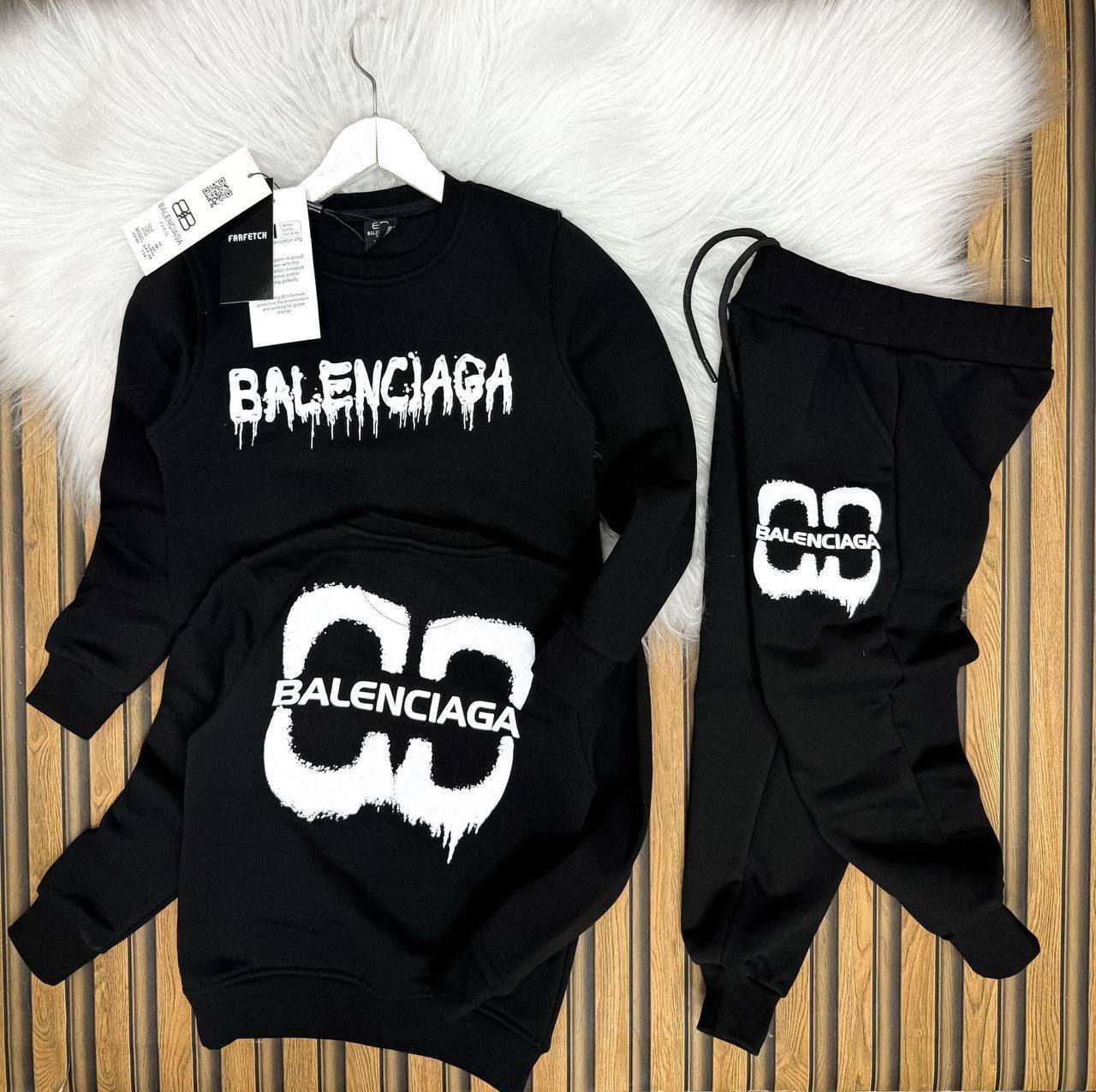 Костюм детский BALENCIAGA свитшот/джогеры 122-128 см Черный (32310122)