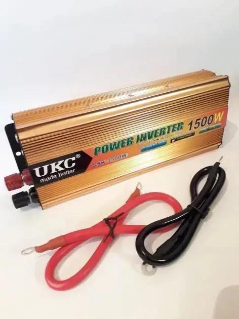 Автомобільний інвертор UKC SSK-1500W 12V-220V 1500W з USB для акумулятора (30822669) - фото 7 Автомобільний інвертор UKC SSK-1500W 12V-220V 1500W з USB для акумулятора (30822669) - фото 7