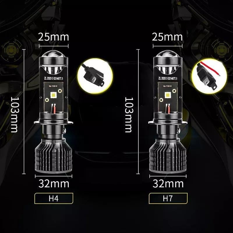 Лампы LED мини-линзы Y10 H7 MINI LED LENS 60 Вт 12000Лм 6000К 9-18V цоколь H7 - фото 4 Лампы LED мини-линзы Y10 H7 MINI LED LENS 60 Вт 12000Лм 6000К 9-18V цоколь H7 - фото 4