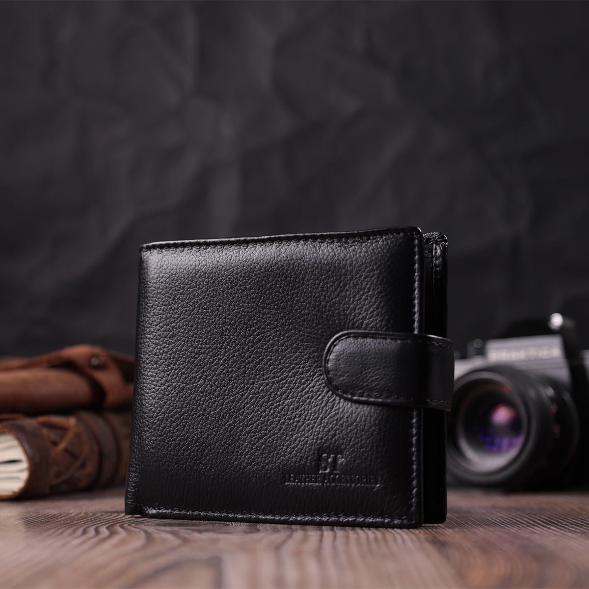 Гаманець чоловічий шкіряний ST Leather 22465 Чорний - фото 7