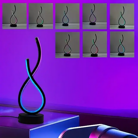 Настольная светодиодная RGB лампа 16 режимов от USB L701 Черный