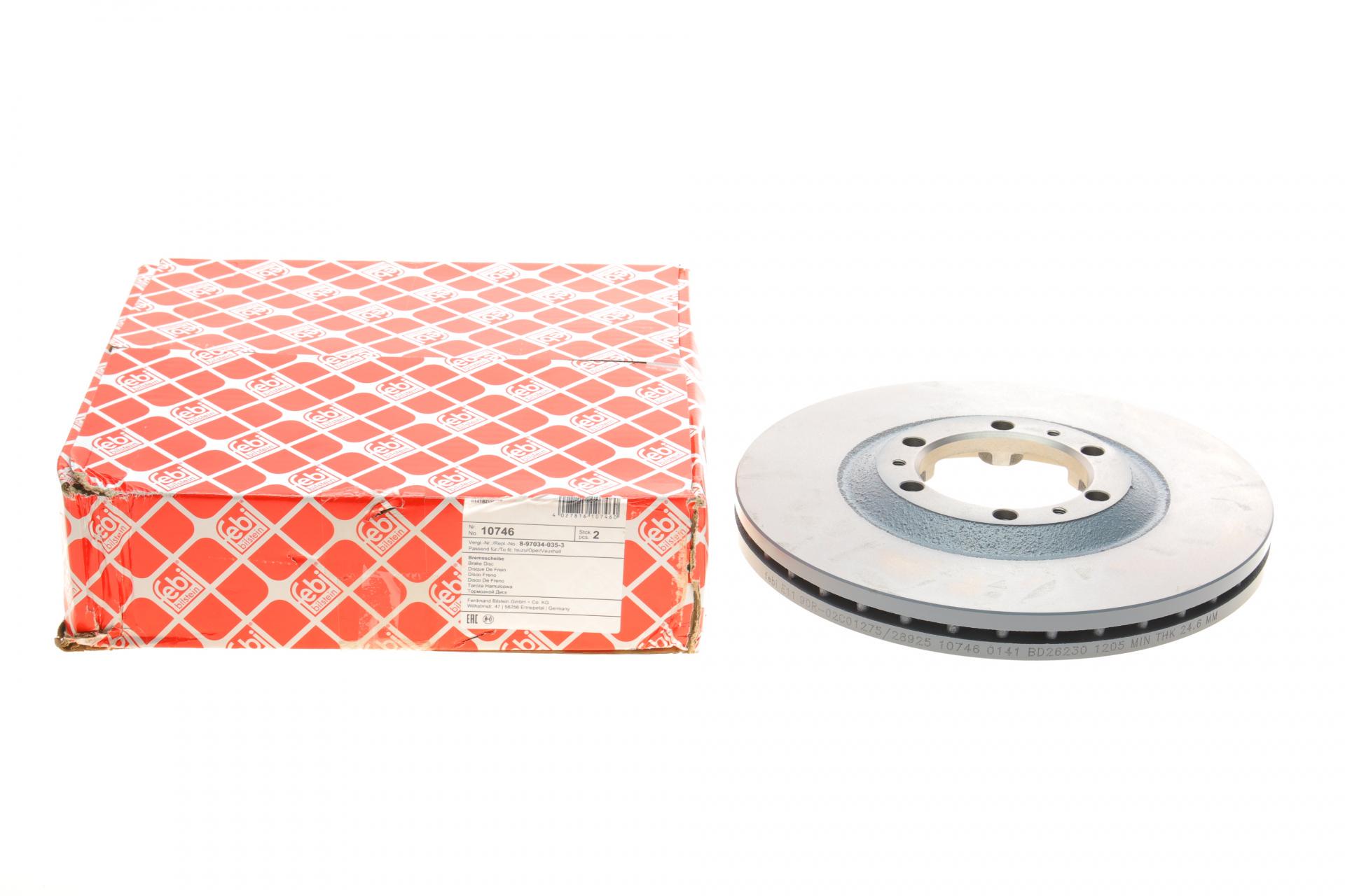 Диск тормозной передний FEBI BILSTEIN для Opel Frontera A/B 91-04 280x26 мм (10746)