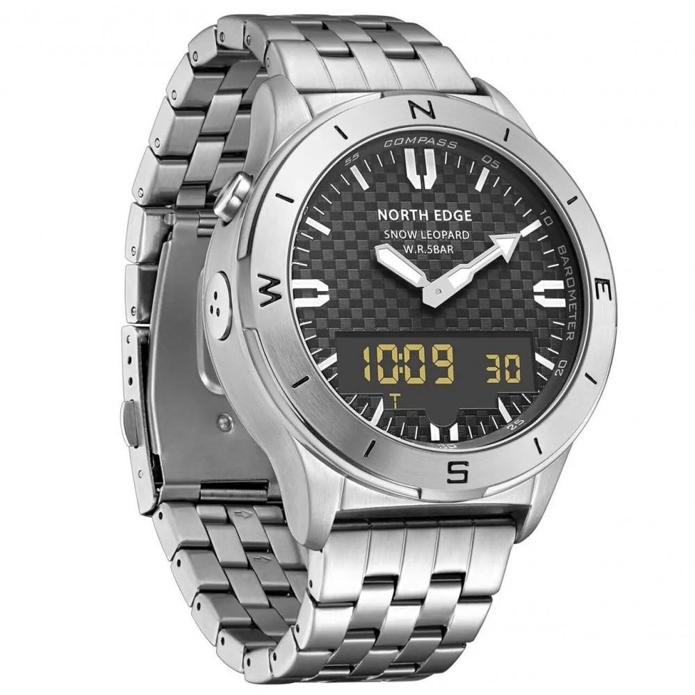 Цифровые часы North Edge Snow Leopard Silver