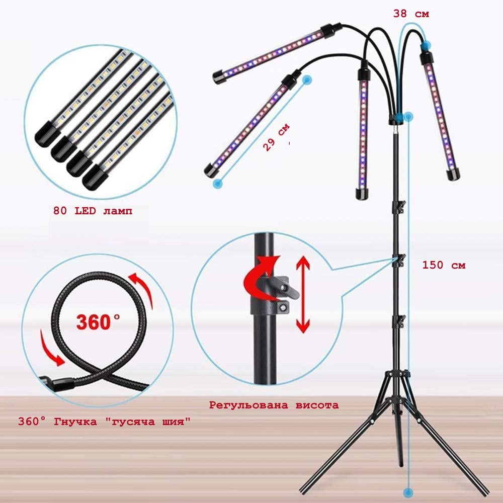 Світлодіодна Фітолампа для Рослин Full Spectrum від GrowLight (20201202) - фото 2