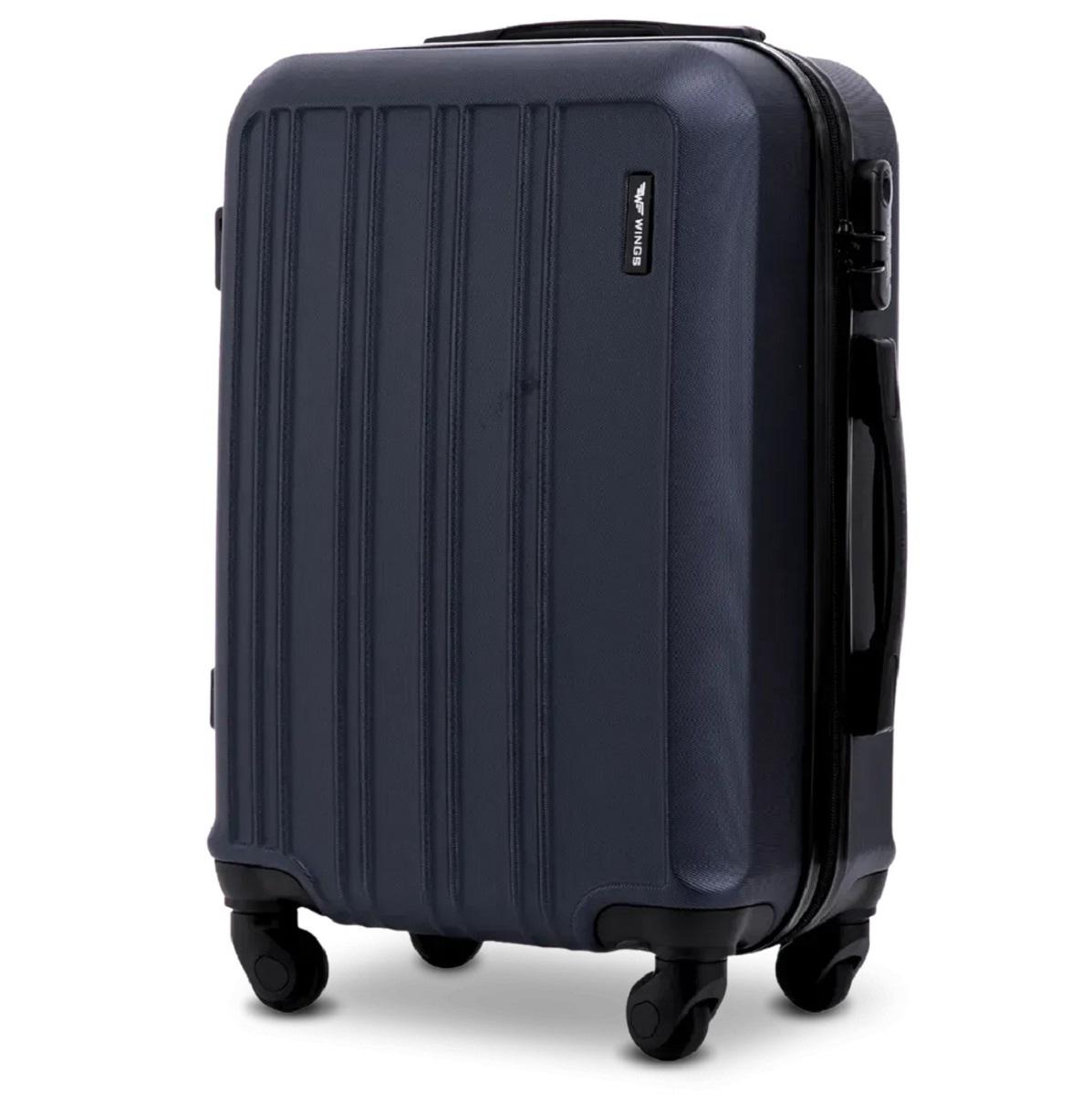 Чемодан Wings HRR01 маленький пластиковый Темно-синий (Wp00606)