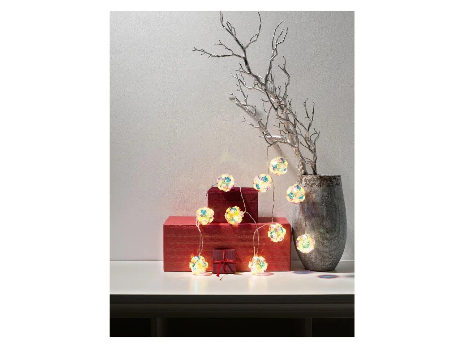 Гірлянда Livarno Home Голографічні кулі 10 LED з таймером 165 см (P1-00314) - фото 3 Гірлянда Livarno Home Голографічні кулі 10 LED з таймером 165 см (P1-00314) - фото 3