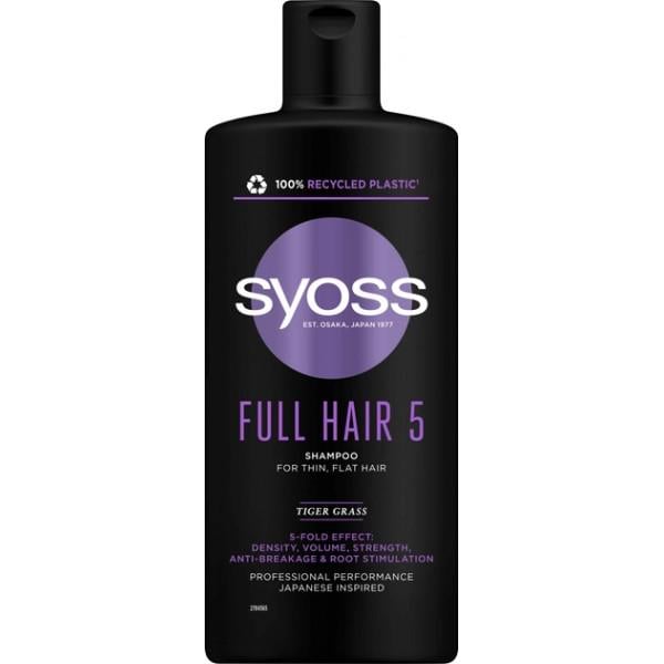 Шампунь Syoss Full Hair 5 з тигровою травою для тонкого волосся без об'єму 440 мл (276992)