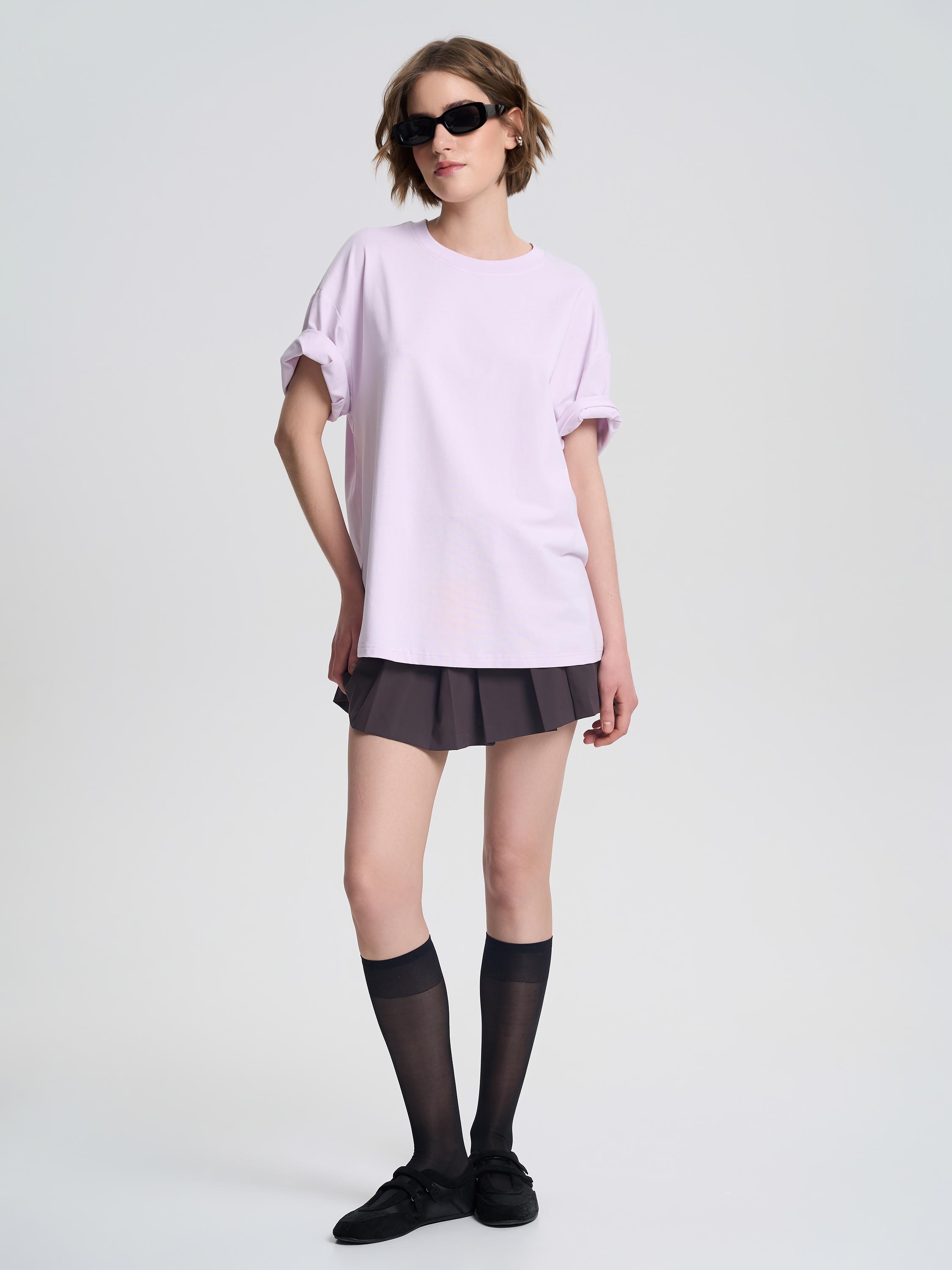 Футболка женская оверсайз ROZA 231105 S Лавандовый (4824005715471) - фото 5