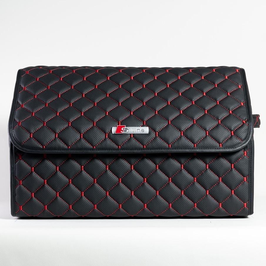 Сумка-органайзер в багажник Range Rover CarsBAG экокожа 30x35x30 см Черно-красный (7160727)