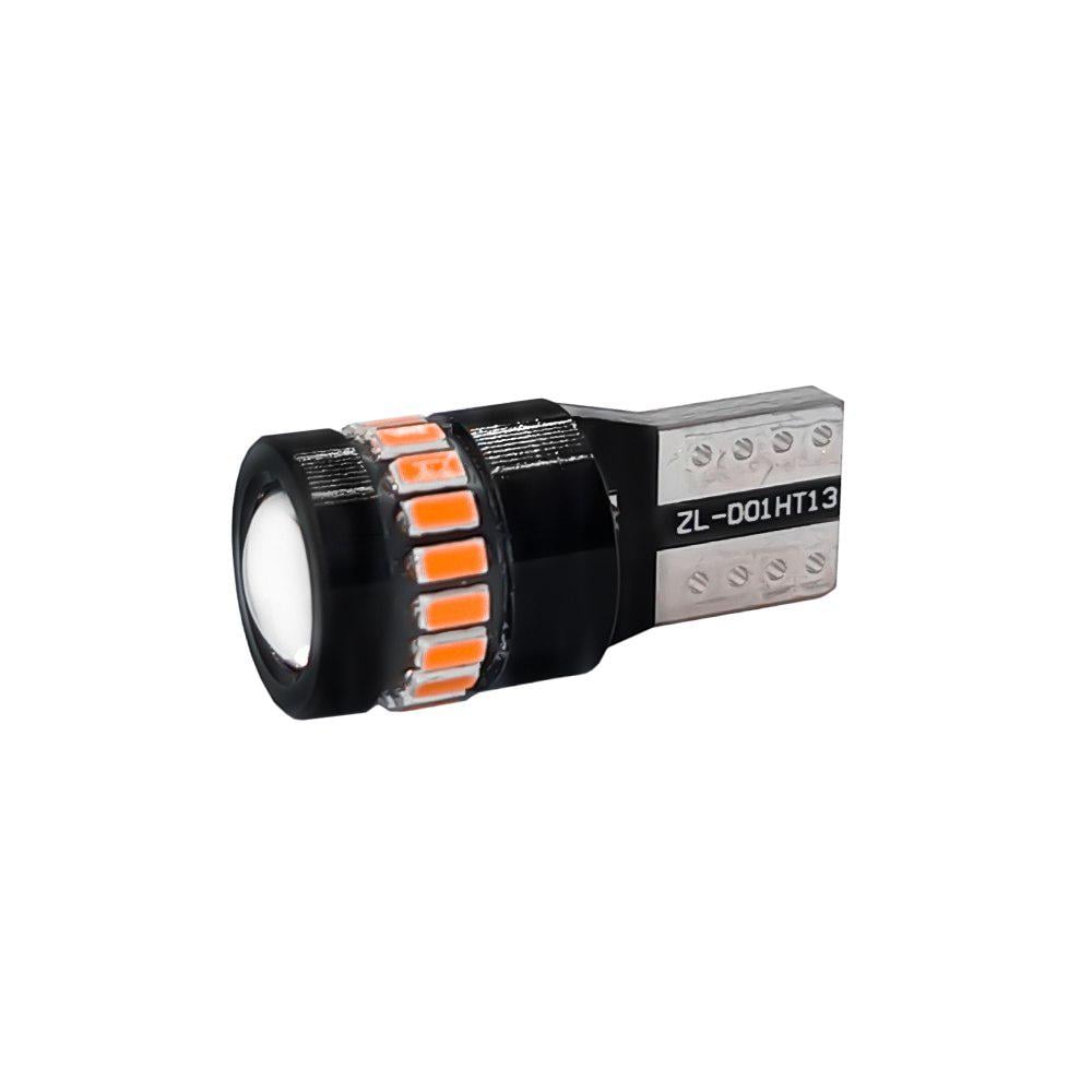 Лампа светодиодная W5W T10-4014-18SMD+3030 1SMD Canbus биполярная 12V Желтый