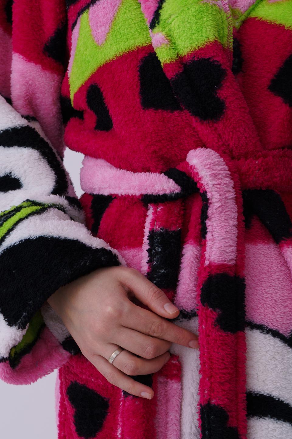 Халат жіночий UT Store Панда HT03 3XL Рожевий (24524490) - фото 4 Халат жіночий UT Store Панда HT03 3XL Рожевий (24524490) - фото 4