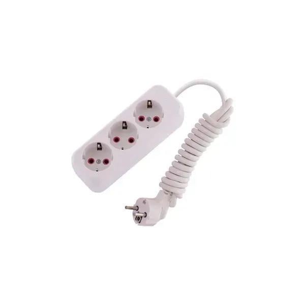 Подовжувач тримісний Lezard Lila побутовий з/з 2 м (720-0302-301)