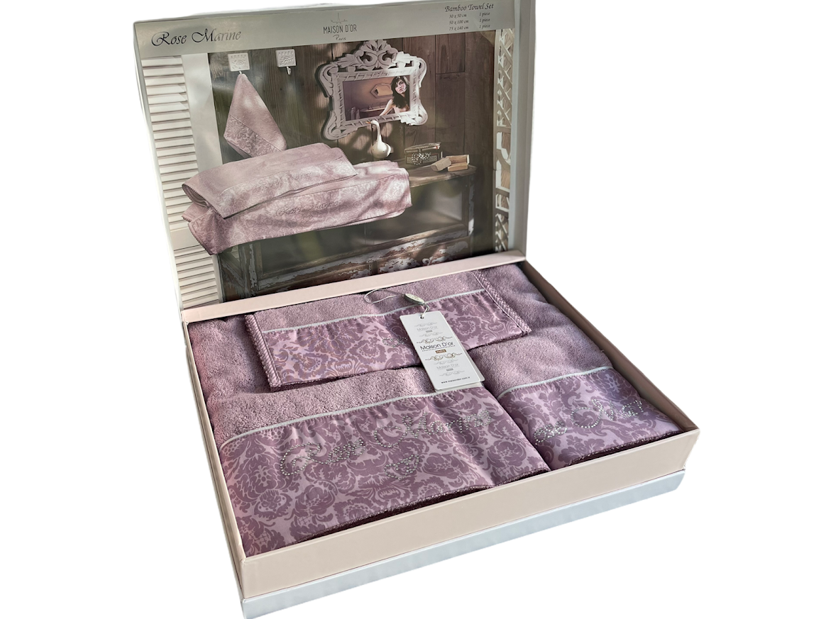Набір рушників Maison D'or Rose Marine dark lilac 30x50/50x100/75x140 см (2000022283792)