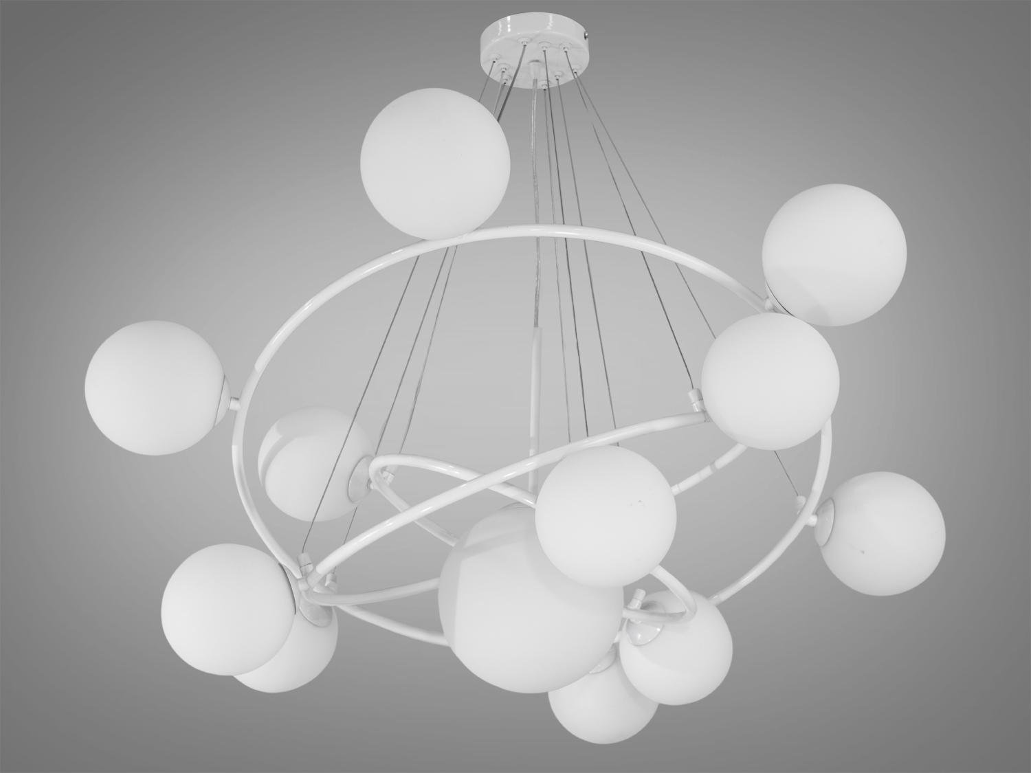 Люстра подвесная в стиле Loft Пузырьки на 13 ламп Белый (LQ7048/13A WH) - фото 2