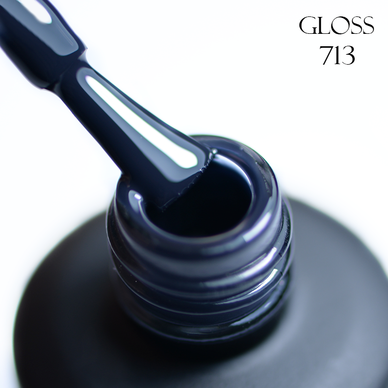 Гель-лак GLOSS 713 11 мл Черно-синий (3244)
