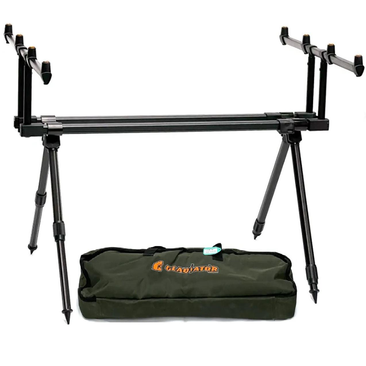 Род-под Gladiator RP189 GL8165 на 4 вудилища Чорний (28746016) - фото 2 Род-под Gladiator RP189 GL8165 на 4 вудилища Чорний (28746016) - фото 2