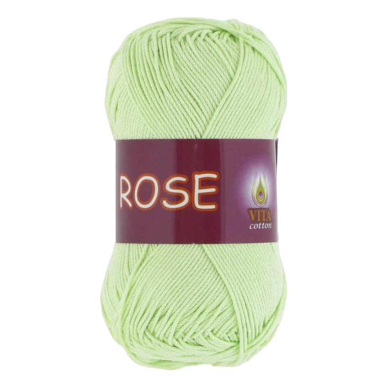 Пряжа Vita Cotton Rose 3910 салатовая (3348)