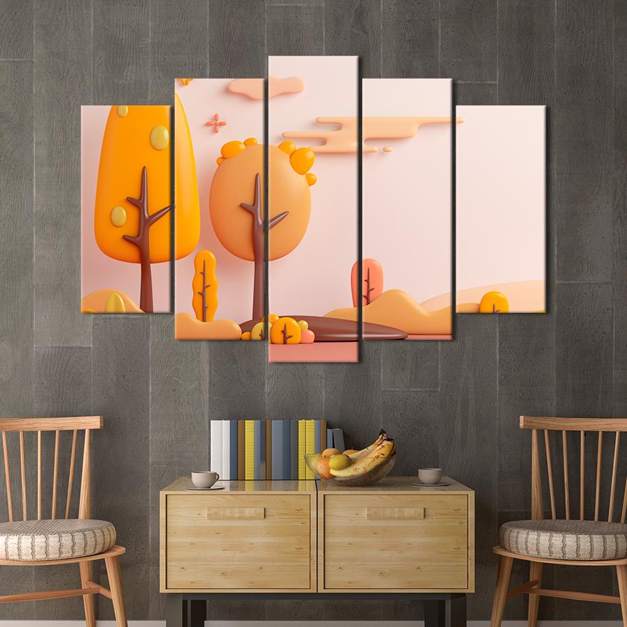 Картина на полотні Осінні фарби на деревах 137x85 см (V487-5_L)