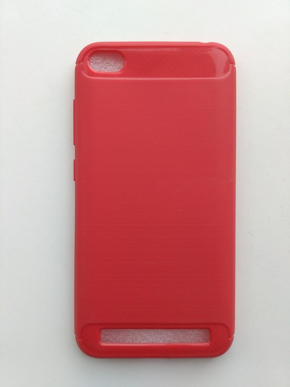 Силиконовый чехол Carbon Xiaomi Redmi 5a Красный 1228P