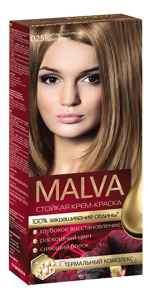 Краска для волос Malva Hair Color 025 Натурально-русый (101296)