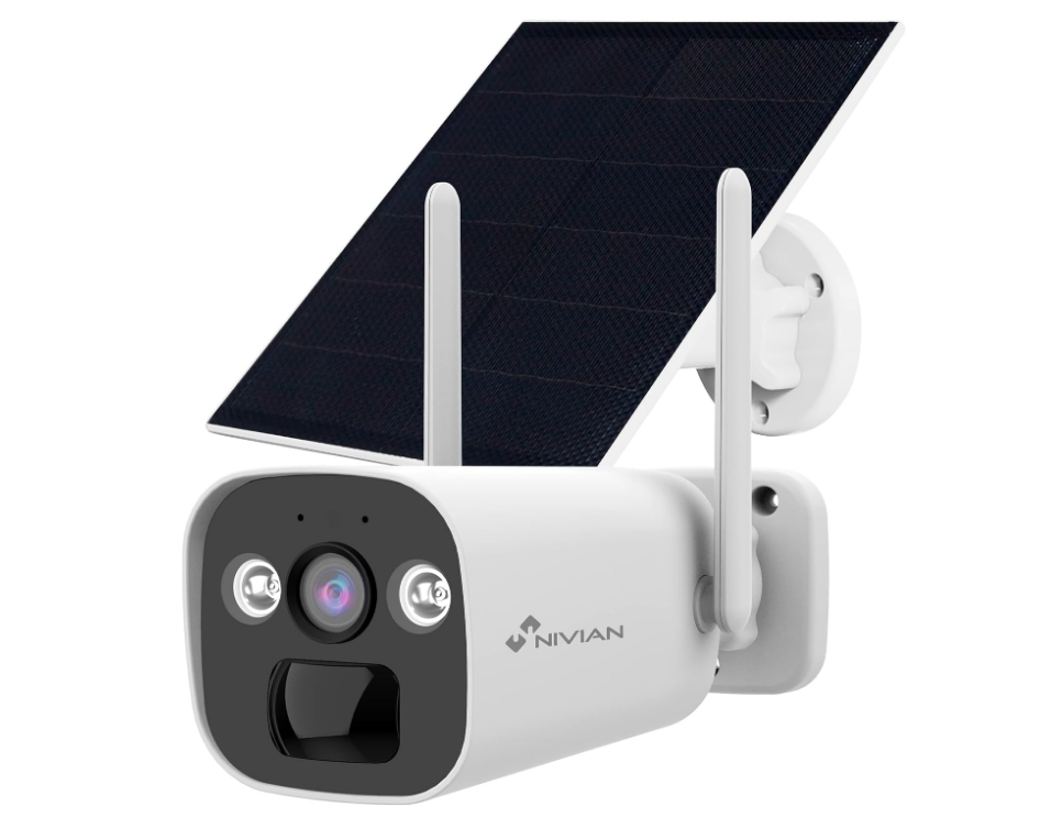 Камера видеонаблюдения NIVIAN 4G шар с солнечной панелью 5 Вт аккумулятор 10400 мАч (17467)