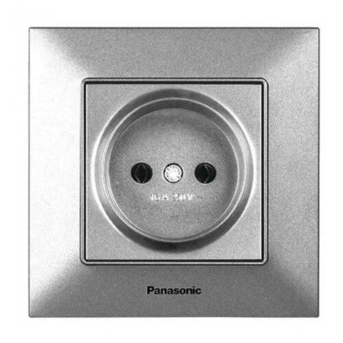 Розетка без заземления Panasonic Arkedia Slim Серебристый (WNTC0201-2SL)