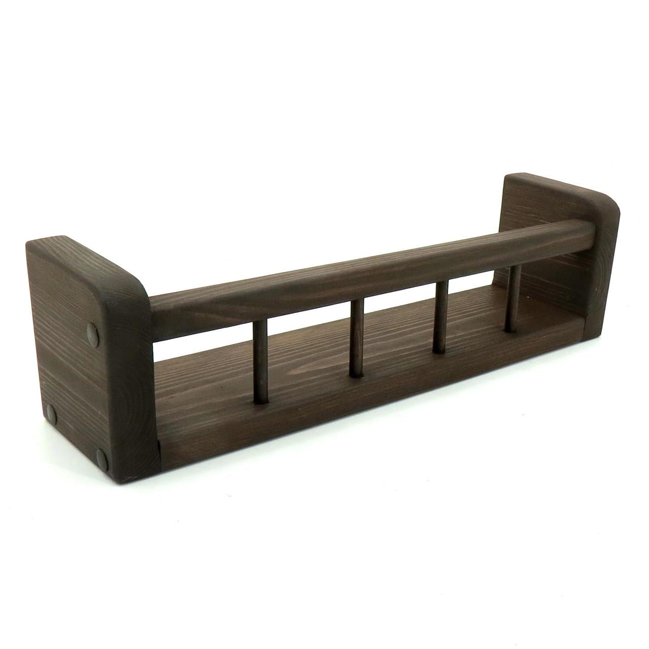 Полка настенная из дерева Эврика 40 см Мокко (НСП-408210)