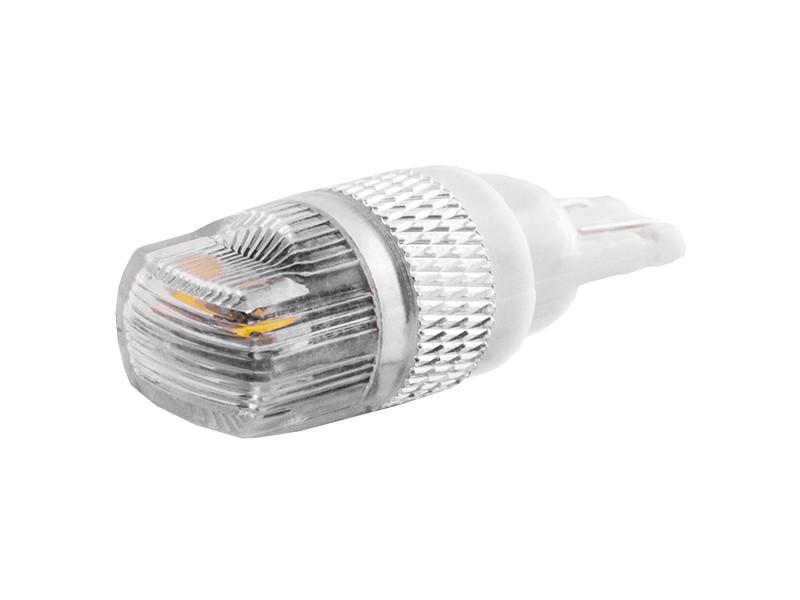 Автолампа светодиодная T10 W5W стробоскоп 12 В с линзой SMD3030-4led Белый (2754)