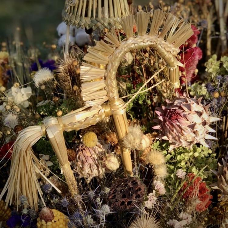 Соломенный конь оберег на рождество 20 см (1860410684) - фото 2 Соломенный конь оберег на рождество 20 см (1860410684) - фото 2