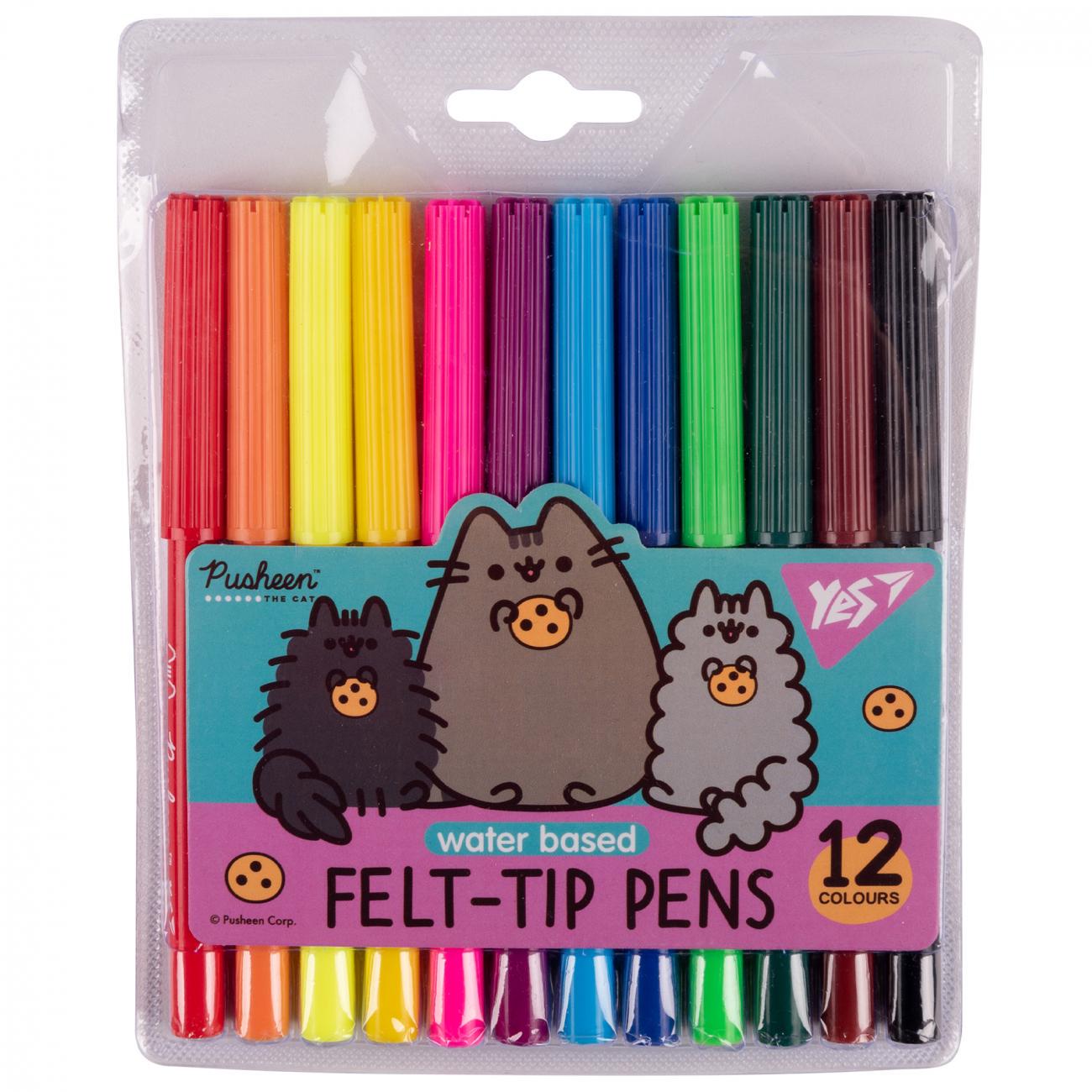 Фломастери Yes Pusheen Friends 12 кольорів (MTT-190051)