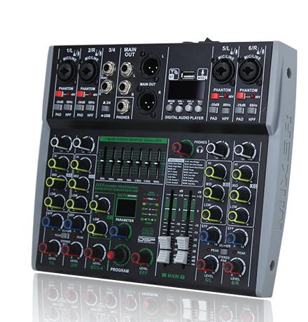 Мікшерний пульт пасивний 99-DSP 6-канальний ефектів USB Bluetooth (0114)