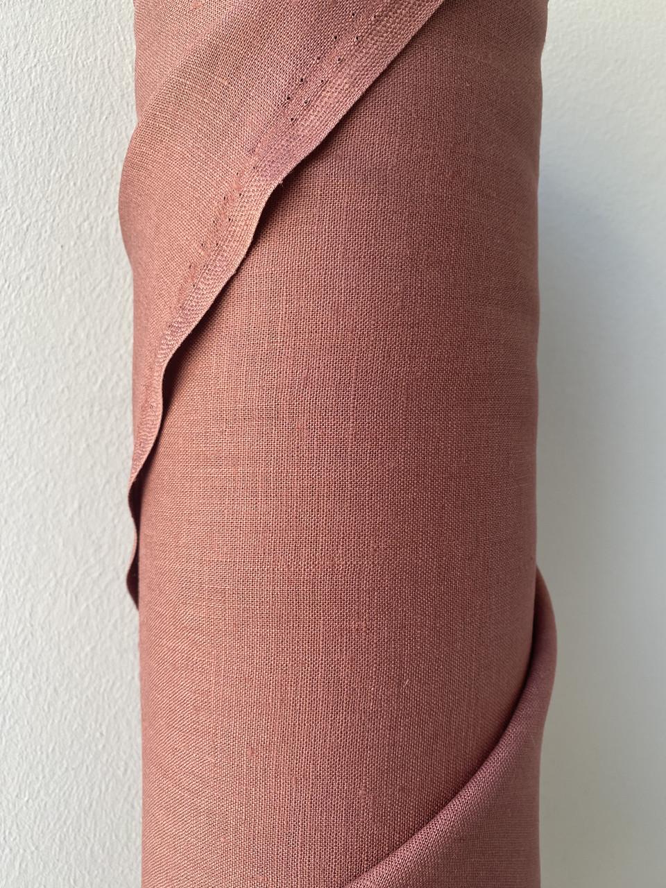Ткань LINEN PLUS 100% лен 143 см 134/603 Терракотовый - фото 4