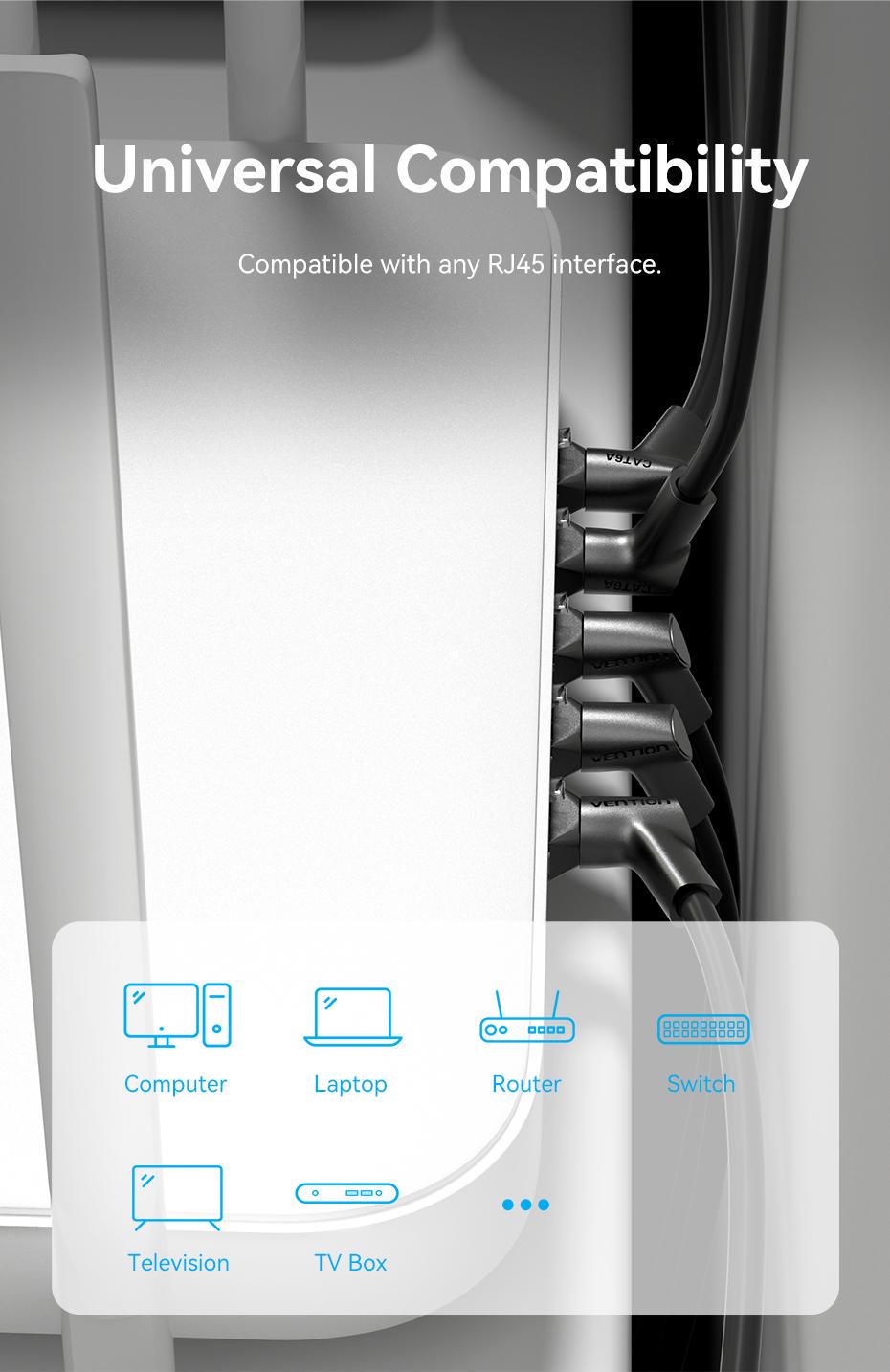 Патч-корд Vention Cat6A UTP 10 Гбит/с поворотный 90° 3.8 мм 0.2 м Черный (IBSBAH) - фото 13 Патч-корд Vention Cat6A UTP 10 Гбит/с поворотный 90° 3.8 мм 0.2 м Черный (IBSBAH) - фото 13