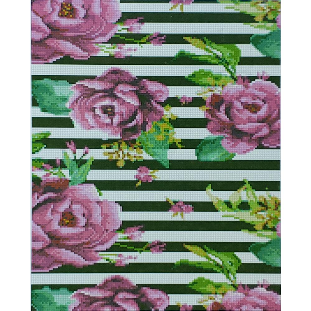Алмазная мозаика Strateg Премиум Лиловые розы 40x50 см (D0015)