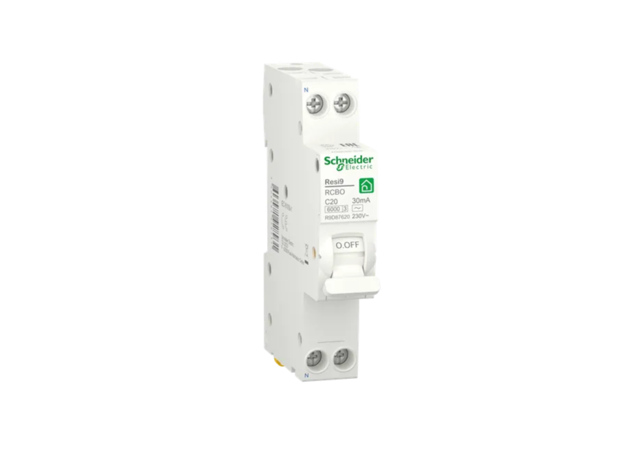 Дифференциальный автомат SCHNEIDER ELECTRIC RESI9 1M 1P+N 20A C 30mA 6kA C2
