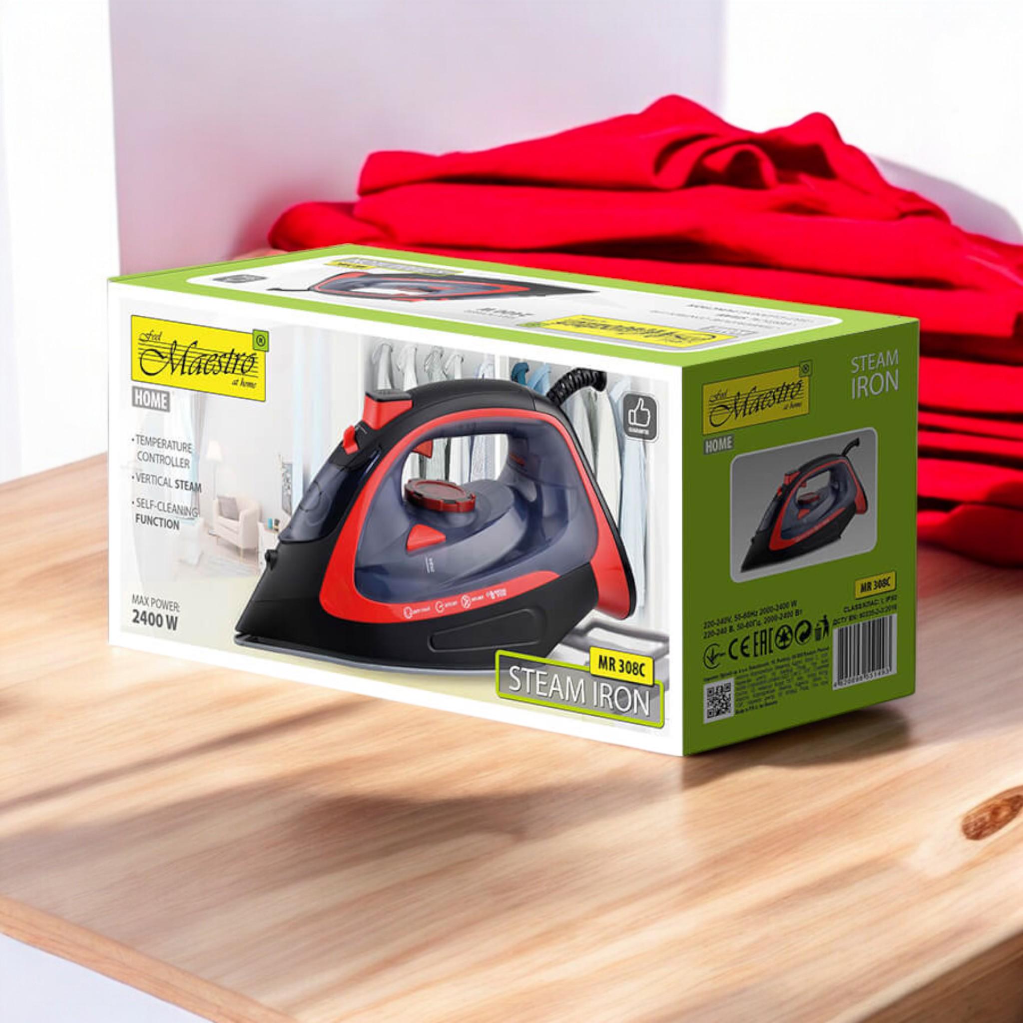 Утюг Maestro MR-308C с керамическим покрытием 2400 Вт Red (L_MR308C/Red) - фото 3