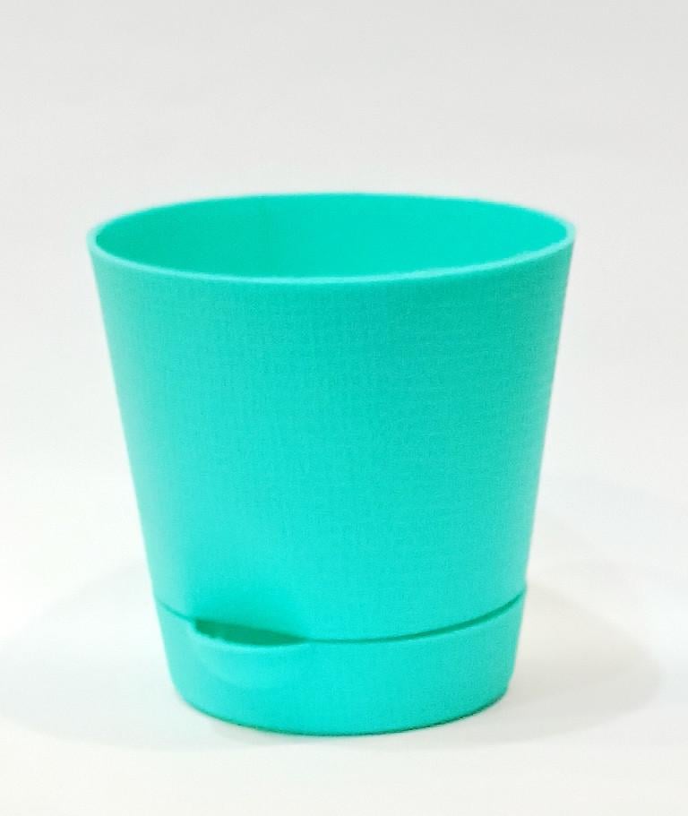 Горщик Насіння країни Фіалка з системою прикореневого поливу 0,7 л Бірюзовий (8199)