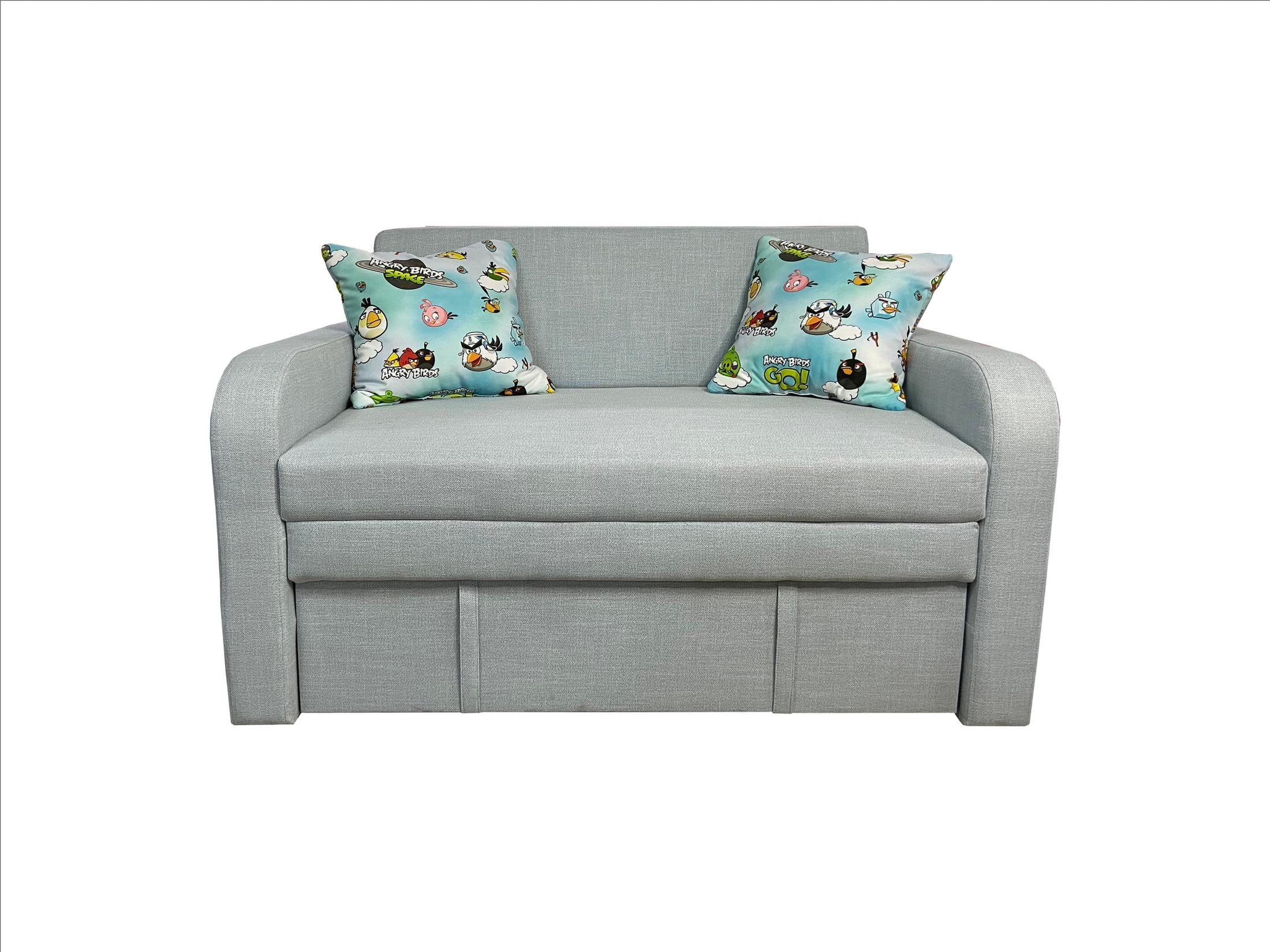 Диван в детскую комнату Grand Лунтик Kameleon 85 выездной ламели ППУ 132х85х85 см Серый (464832-111585)