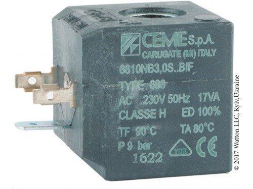 Котушка B6 230 VAC клапана CEME серія 66 86 (32105661)