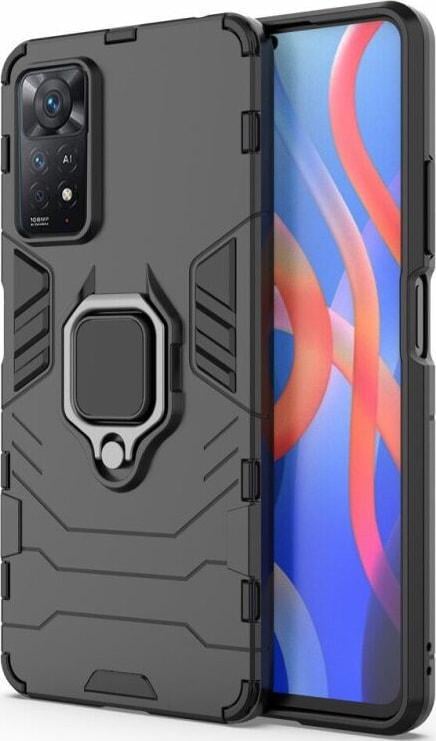 Противоударный чехол Xiaomi Redmi Note 11 Pro (4G/5G) (подставка кольцо) Black (30750-2B)