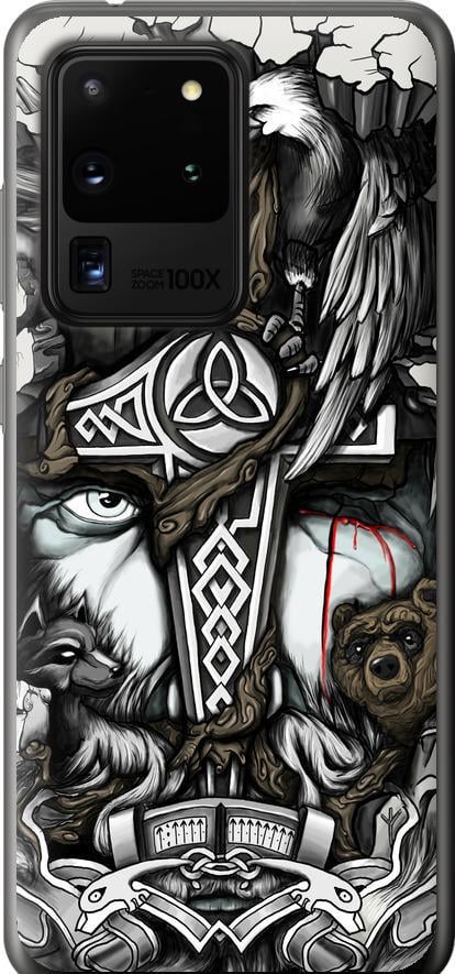 Чехол на Samsung Galaxy S20 Ultra Тату Викинг (4098t-1831-42517)