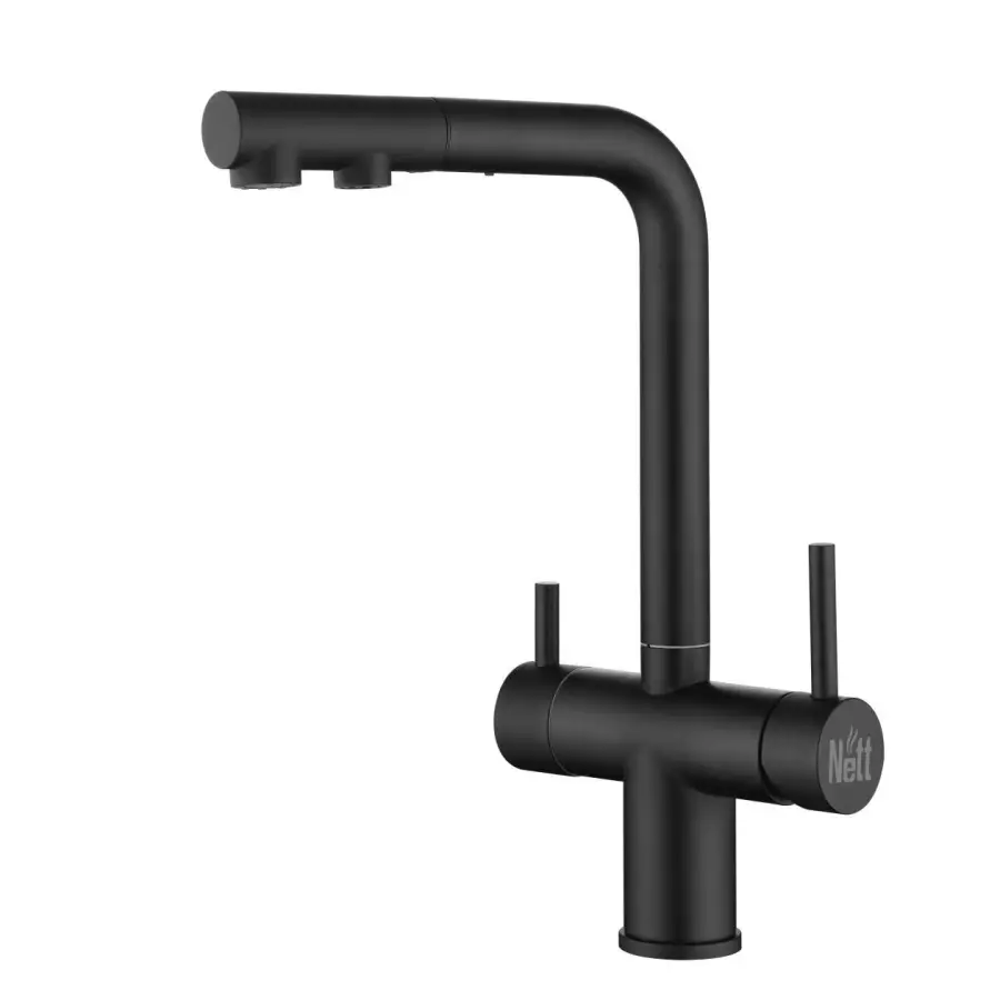 Змішувач для кухні Nett FWB-33 комбінований 4в1 Чорний (NET-032220)
