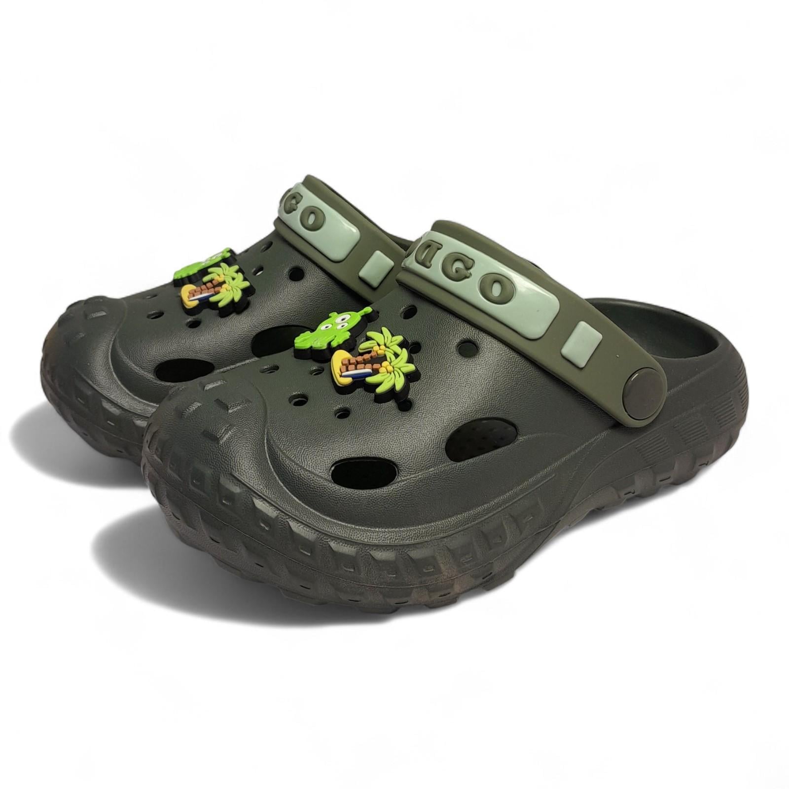 Сабо детские Dago с джибитсами р. 24/25 15,5 см Хаки (2776273067)