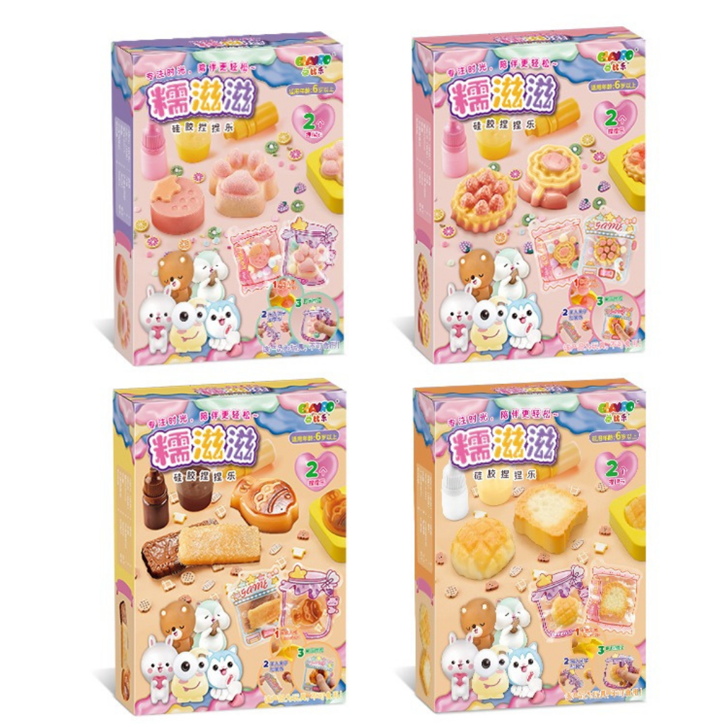 Набір 4в1 для виготовлення квішею Таба лапок Створи сквіш сам антистресів набір для творчості 4 штуки