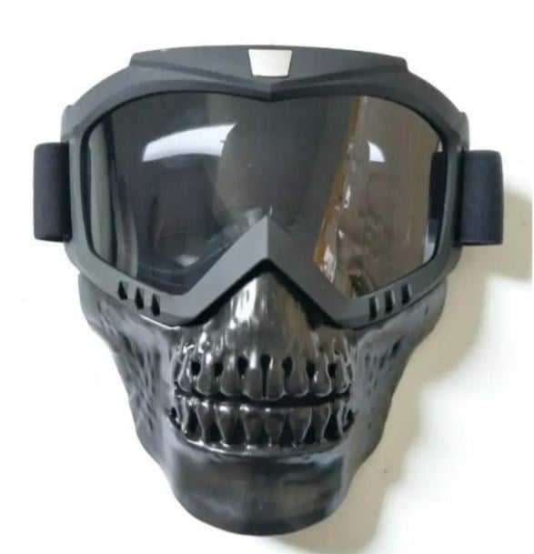 Маска для зимових видів спорту у формі черепа Чорний лінза (МГ-1019-54)