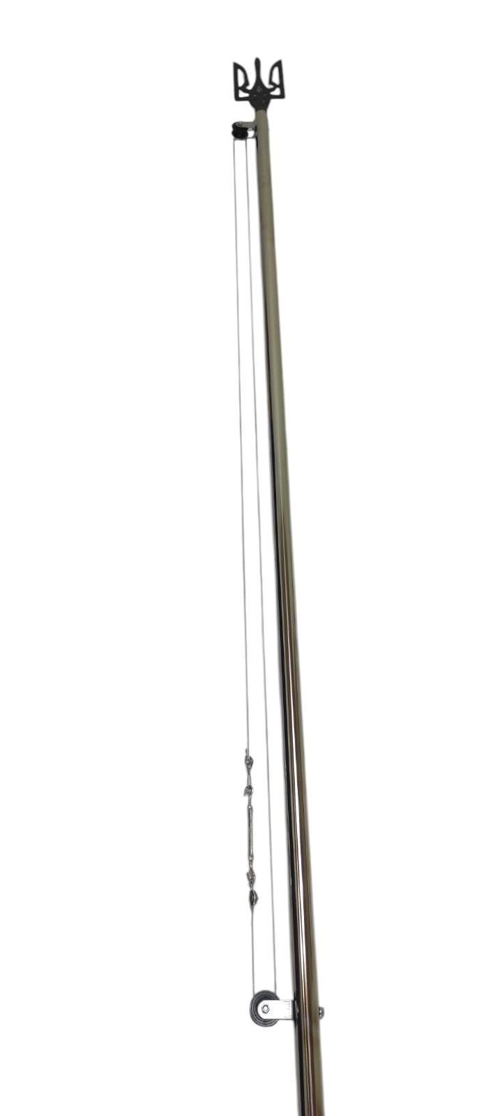 Флагшток с закладной деталью для бетонирования и подъемным механизмом 3,2м (1.трн4)