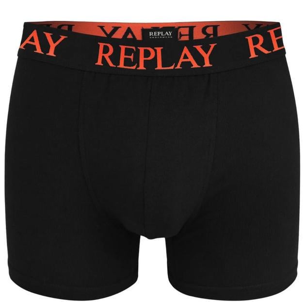 Труси боксери чоловічі анатомічні Replay 2 шт. S Чорний/Помаранчовий (99065292) - фото 4