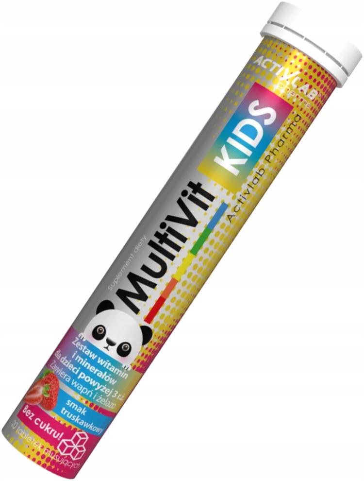 Мультивитамины для детей Activlab MultiVit Kids Strawberry 20 tablets