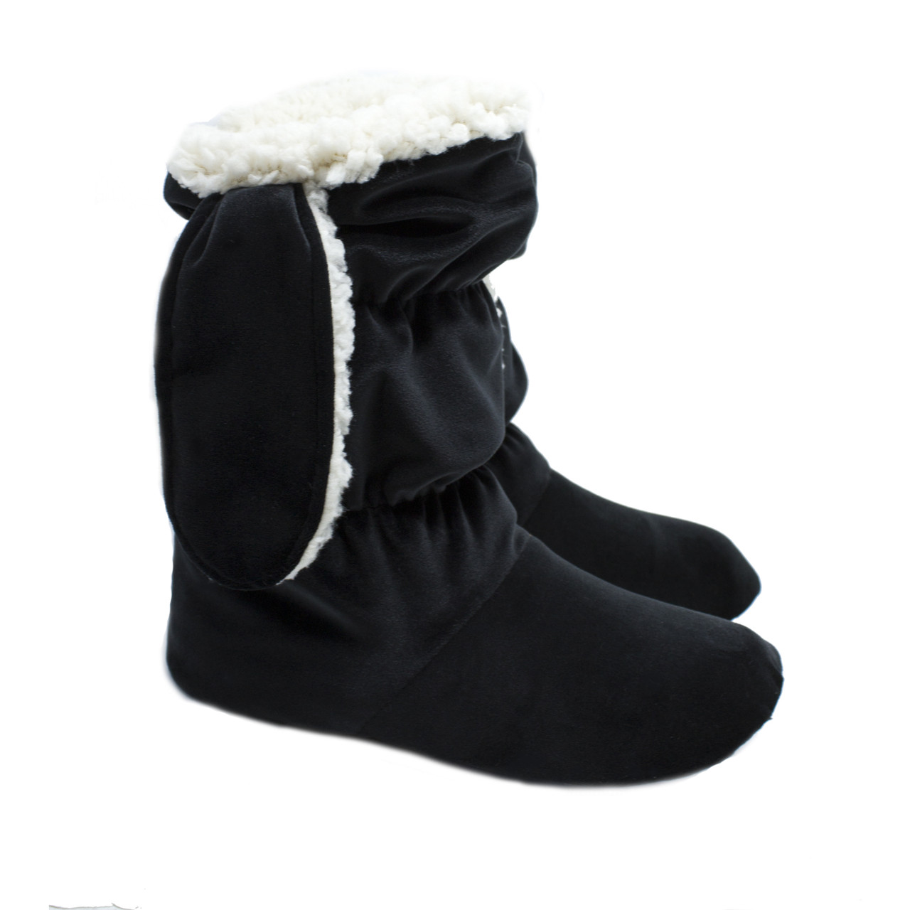 Тапки-сапожки домашние PaGo Ушки велюр 39 Черный W2020-97_4