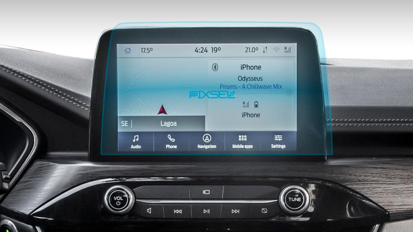Стекло защитное Pixsel гибридный глянец на монитор Ford Kuga 10,2“ 2020